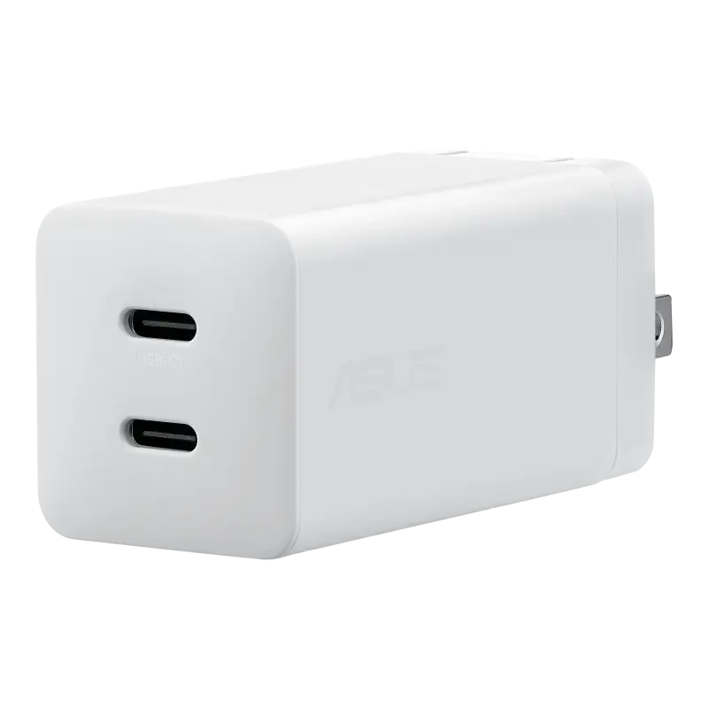 Încărcător ASUS 65W USB-C GaN dual port alb