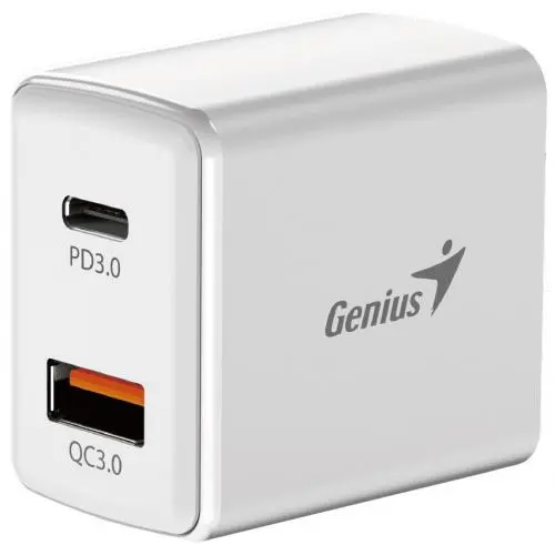 Incarcator auto Genius QC 20W, alb