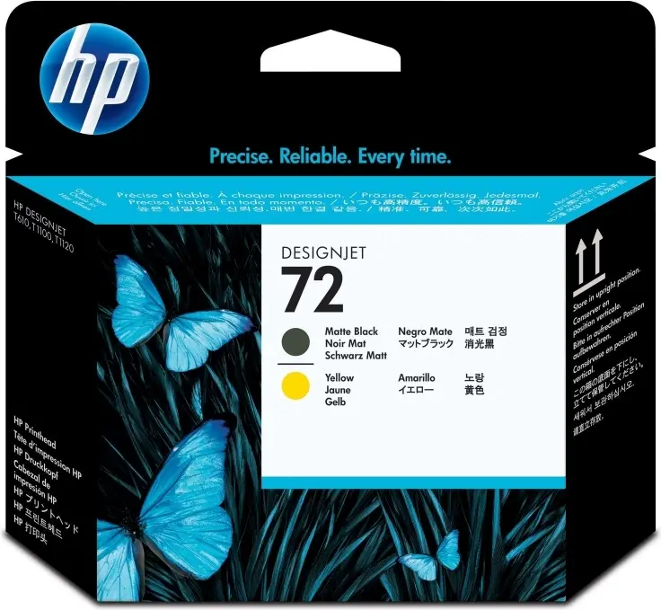 Cap de printare HP 72 Negru Mat Galben C9384A