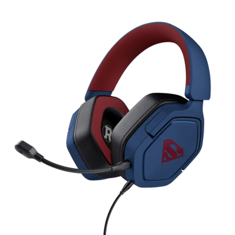 Casti gaming Trust GXT492SM Carus Superman 50mm microfon detasabil