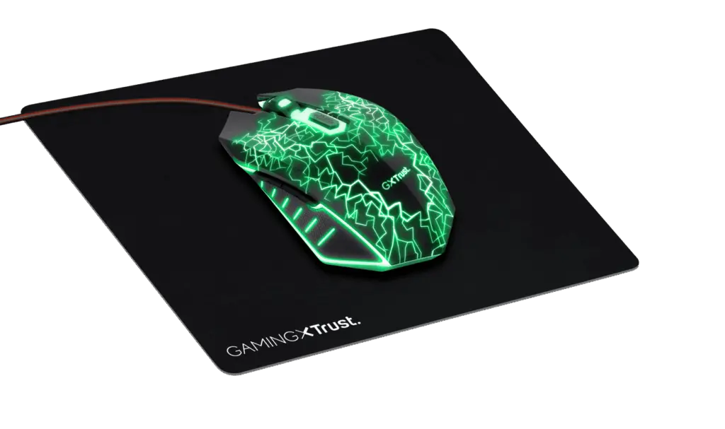 Set mouse Trust GXT 783X 4000 DPI cu mousepad negru