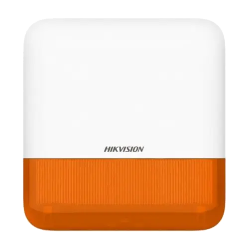 Sirenă exterior wireless Hikvision DS-PS1-E-WE-O, indicator portocaliu, 868 MHz