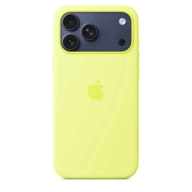 Husa Apple Silicone MagSafe iPhone 17 Pro Max galben neon