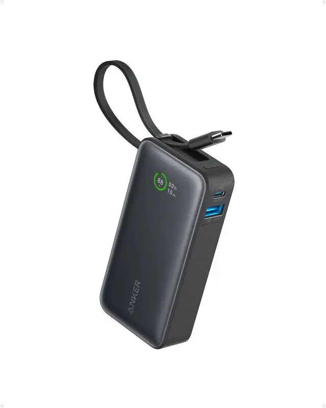 Baterie externa Anker Nano 10000mAh 30W USB-C integrat Negru