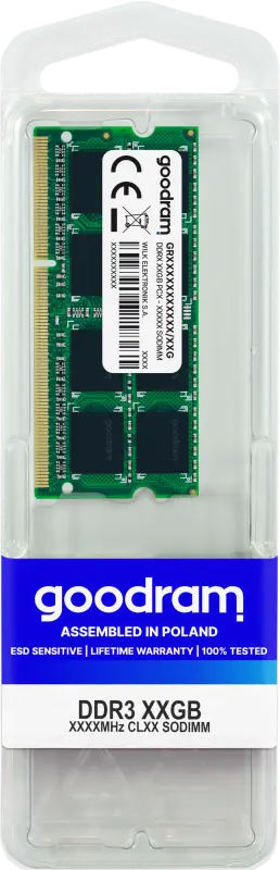 Memorie GoodRam DDR3L 8 GB 1600 MHz CL11, SODIMM 1,35 V, notebook