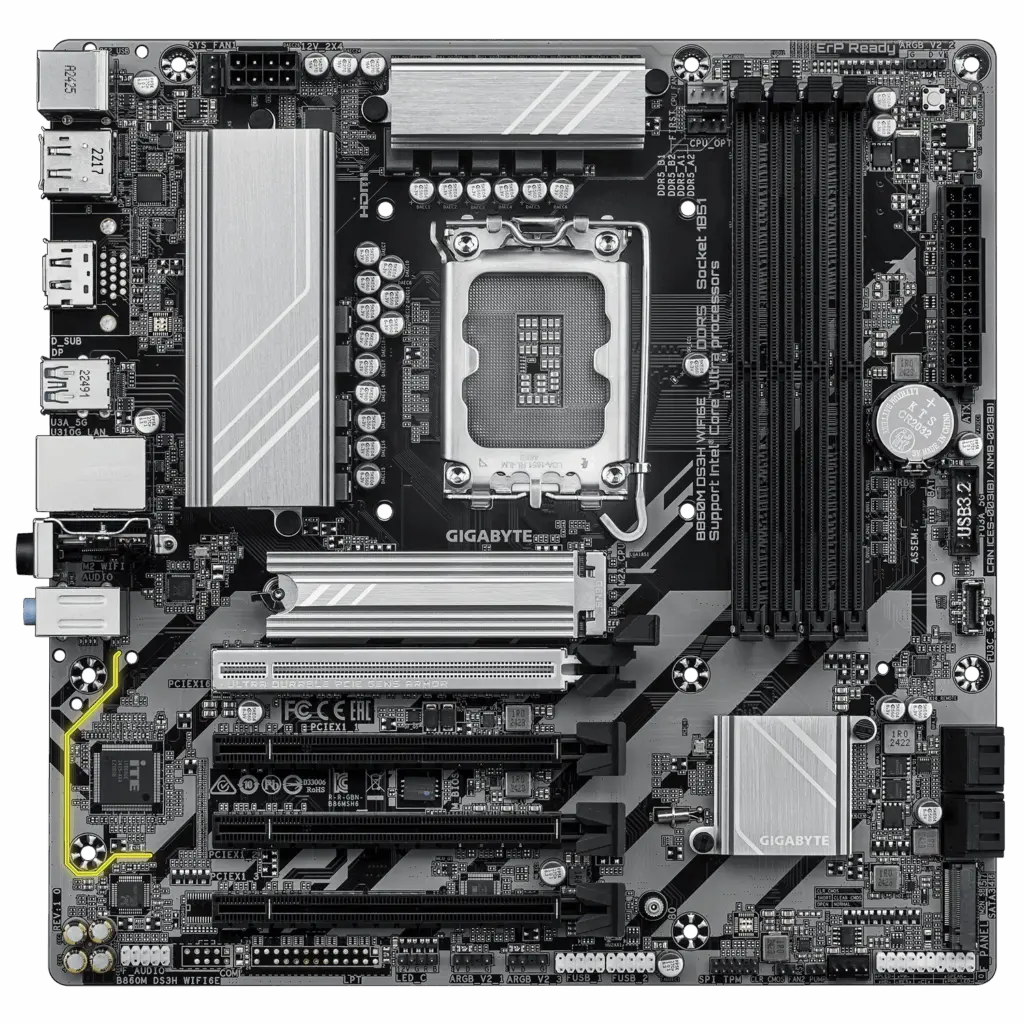 Placa de baza GIGABYTE B860M DS3H WIFI6E LGA1851 mATX