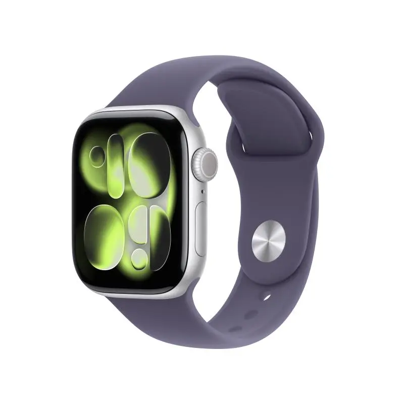 Apple Watch 11 GPS 42mm Silver Aluminium Purple Fog Sport Band S/M