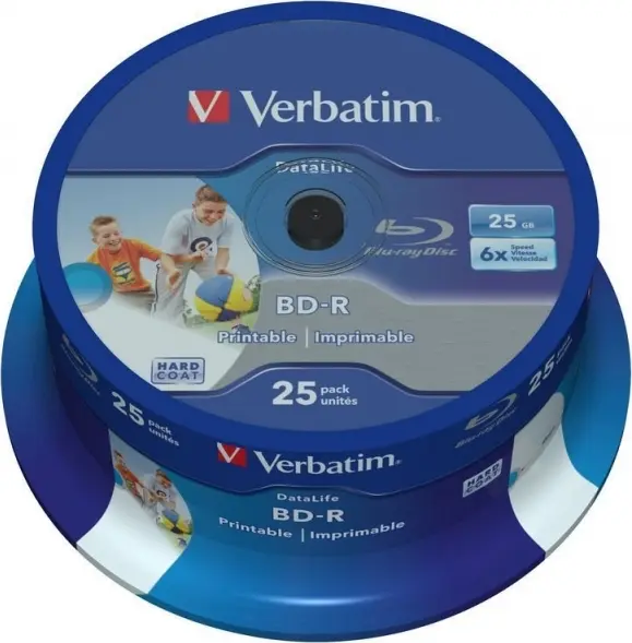 BD-R Verbatim 43811 25 buc 25GB 6x printable spindle