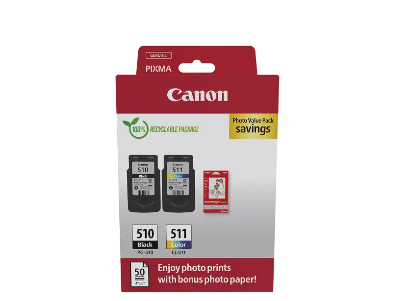 Cartuse Canon PG-510 CL-511 multipack 2 buc + hartie foto