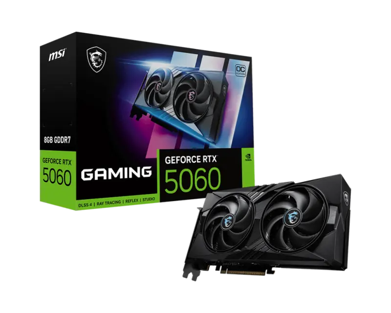Placa video MSI GeForce RTX 5060 GAMING OC 8G negru