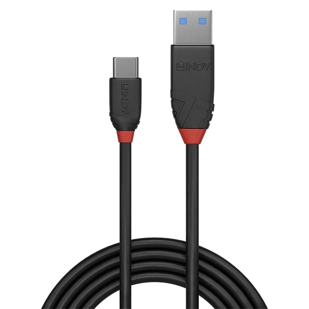 Cablu Lindy USB 3-2 A-C 1m 10Gbps Black Line