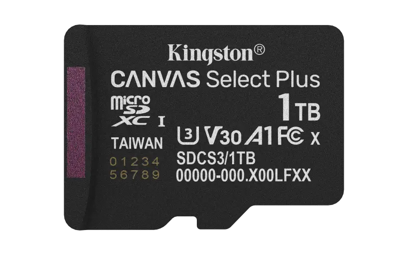 Card Kingston Canvas Select Plus 1TB microSDXC Gen3 150R A1