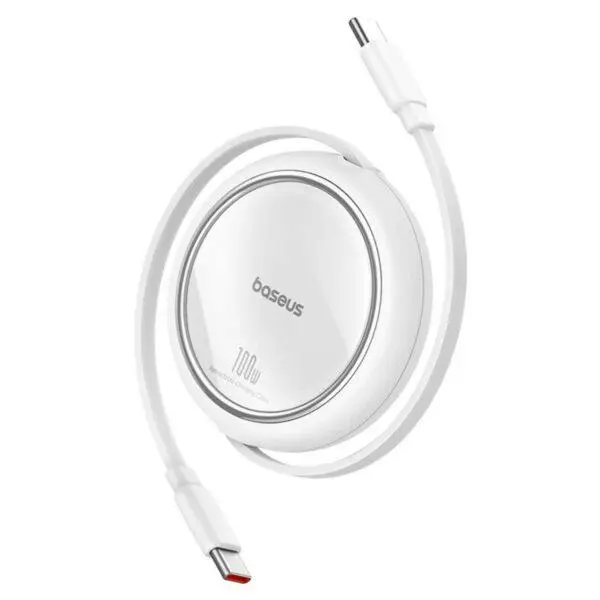 Cablu Baseus Free2Draw Mini USB-C 100W 1m alb