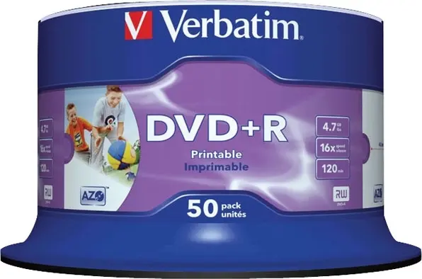 DVD R Verbatim 43512 4.7GB 16x inkjet 50 buc