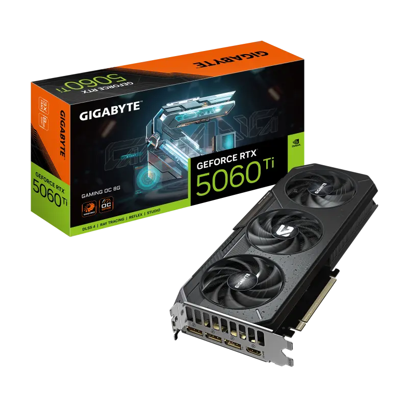 Placă video Gigabyte GeForce RTX 5060 Ti GAMING OC 8G Negru