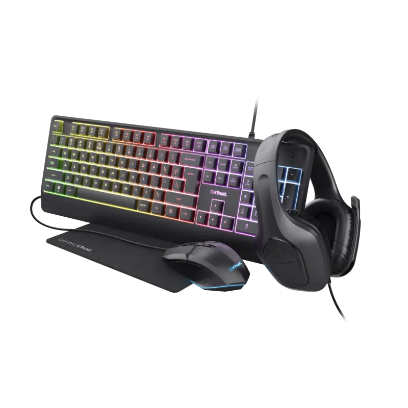 Trust GXT 792 Quadrox Kit Gaming 4 în 1 RGB