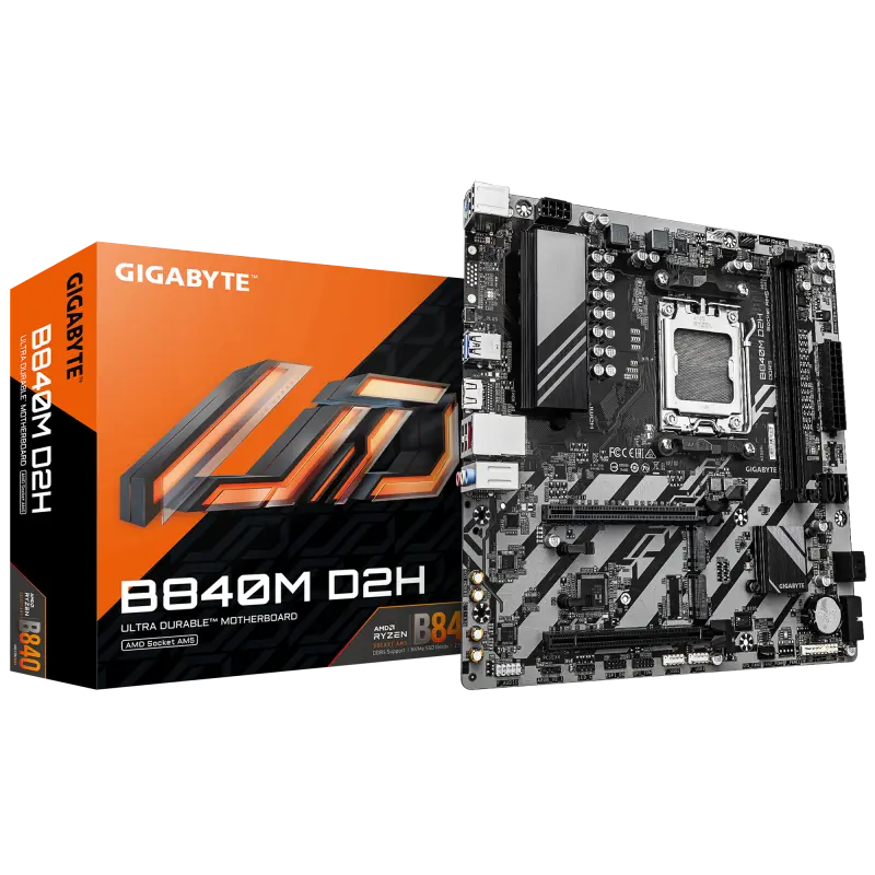 Placă de bază Gigabyte B840M D2H AM5 DDR5 mATX