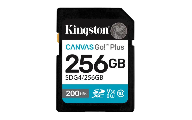Card memorie Kingston Canvas Go Plus 256GB SDXC SDG4/256GB UHS-I