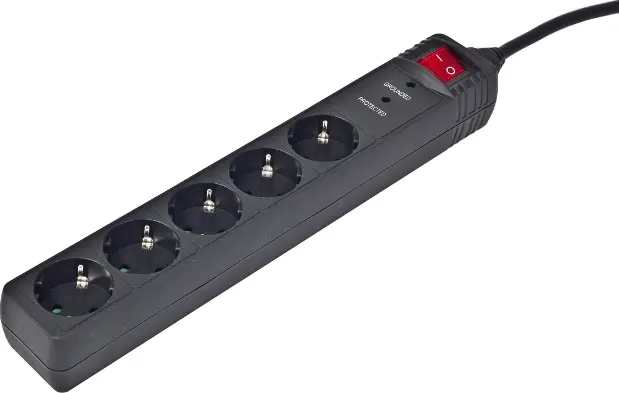 Prelungitor Gembird SPG5-C-5 5 prize 1.5m Negru