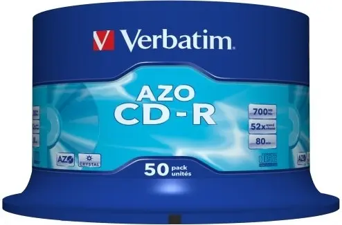 CD-R Verbatim 700MB 52x 50 buc spindle AZO Crystal