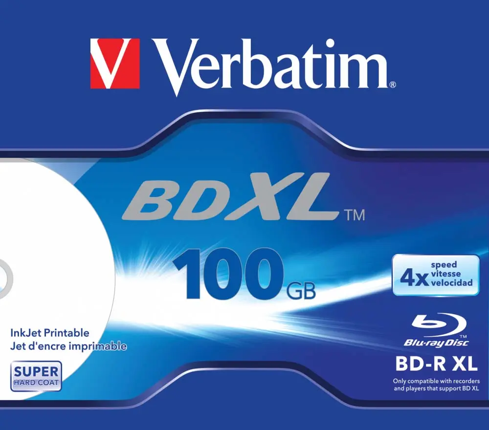 BD-R XL Verbatim 100GB inkjet 5 jewel