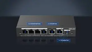 Switch 4 porturi PoE+, 2 porturi GE, 1 port SFP, Gigabit, Cloud Management – Ruijie RG-ES206GS-P