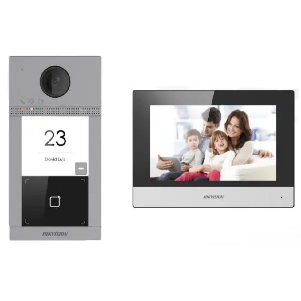 Kit videointerfon IP Hikvision DS-KIS604-SC