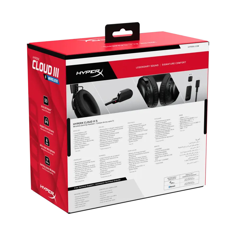 Casti wireless HyperX Cloud III S negru