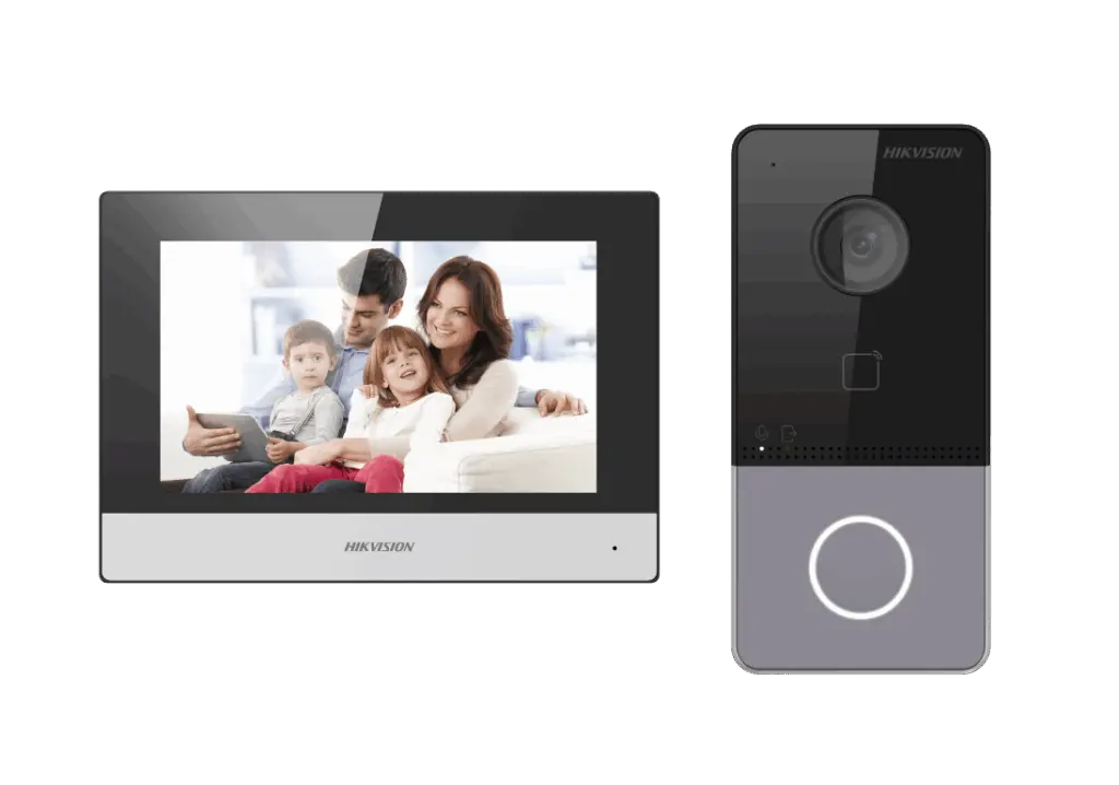 Kit videointerfon IP Hikvision DS-KIS603-PC WiFi PoE 2MP 7 inch