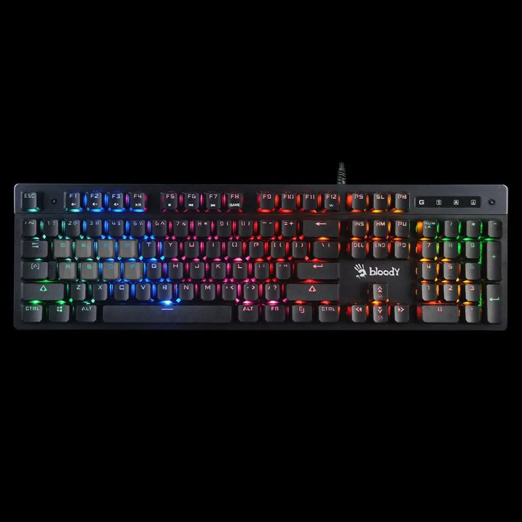 Tastatură A4Tech Bloody B500N gaming cu fir 106 taste gri