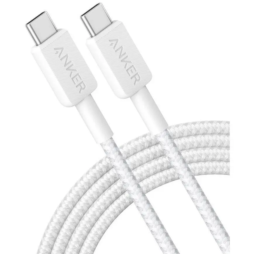 Cablu Anker 322 A81F6G21 USB-C USB-C 18m 60W alb