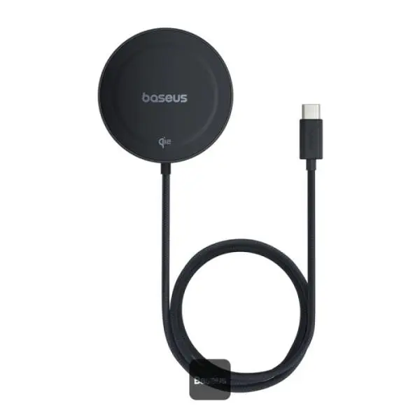 Încărcător Baseus Simple Mini4 Qi2 15W cu stand Type-C 1m