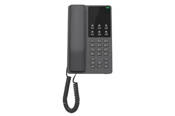 Telefon IP Grandstream GHP621W hotel Wi-Fi 2 linii montaj perete negru