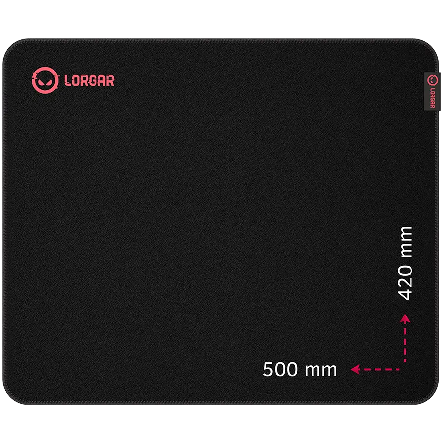 Mousepad gaming Lorgar Main 325 500×420 negru rosu
