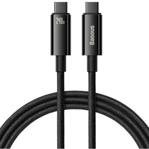 Cablu Baseus Tungsten Gold USB C 240W 1m negru
