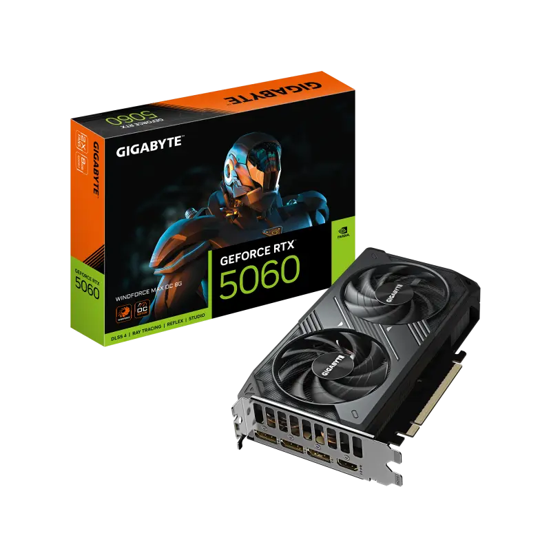 Placă video Gigabyte RTX 5060 WINDFORCE MAX OC 8G, GDDR7, 128 bit
