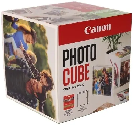 Set Photo Cube Canon PP-201 albastru 40 coli 13×13 cm