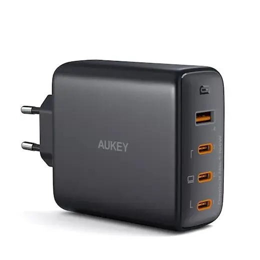 Incarcator Aukey 3xUSB-C USB-A 100W Negru
