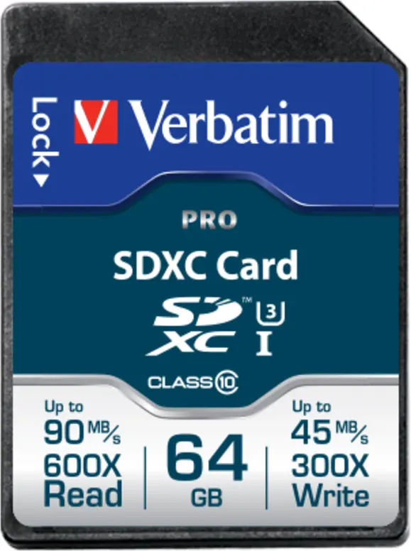 Card memorie Verbatim PRO SDXC 64GB U3 Class 10
