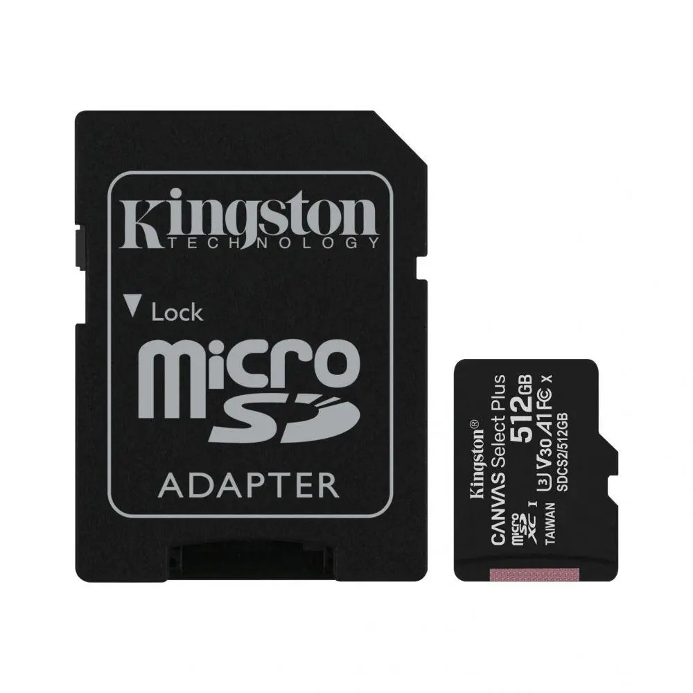Card Kingston Canvas Select Plus microSDXC 512 GB Class 10