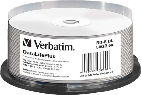 BD-R Verbatim 43749 50GB 25 bucăți 6x