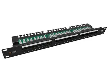 Panou corecție Solarix SX24L-5E-UTP-BK-N 24 porturi Cat5e 1U