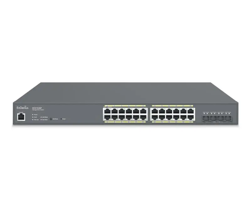 Switch EnGenius ECS1528P 24 porturi Gigabit PoE+ 240W 4×SFP+