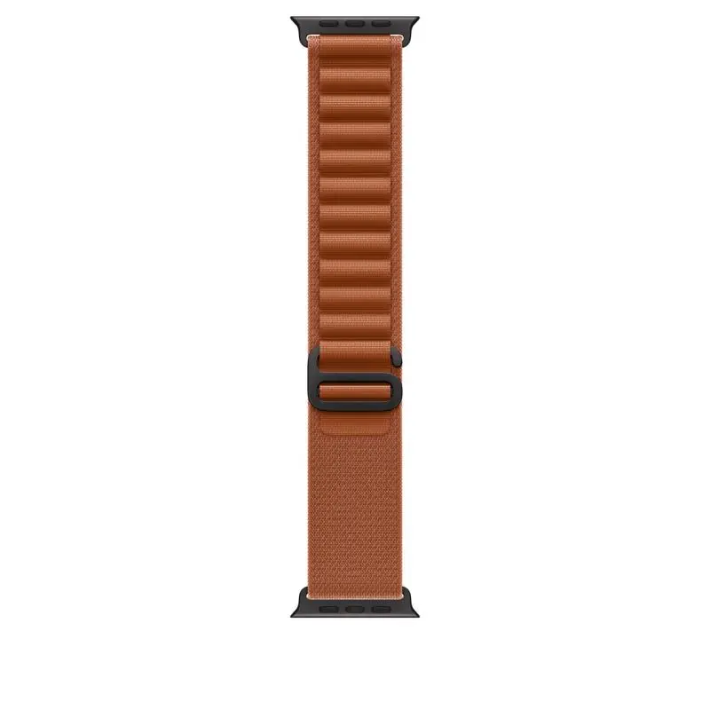 Curea pentru Apple Watch 49mm, Terra Cotta Alpine Loop – Large – Black Titanium Finish