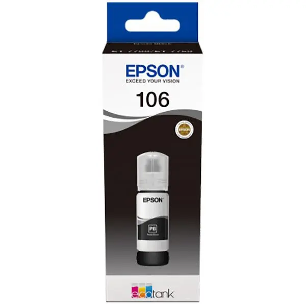 Flacon cerneală Epson 106 EcoTank negru foto 70 ml