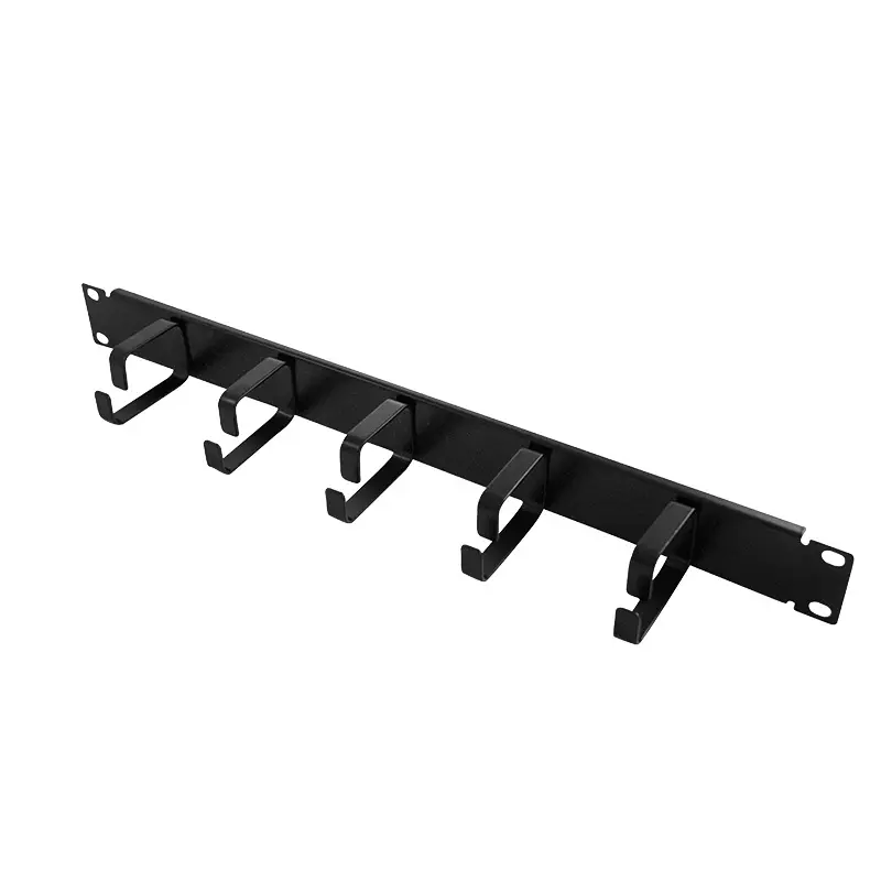 Panou gestionare cabluri Logilink OR101B 19 inch 1U negru