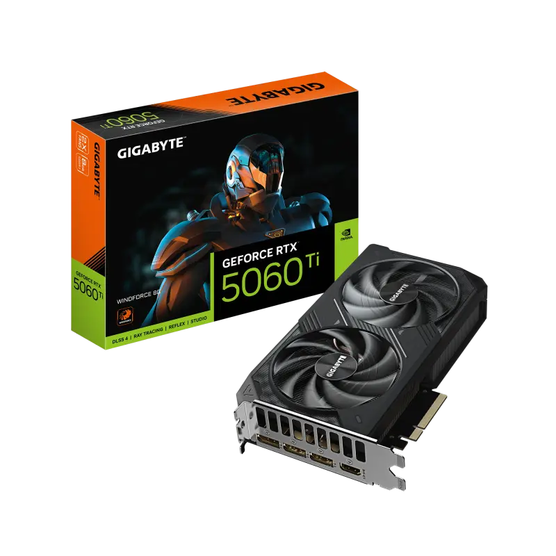 Placă video Gigabyte GeForce RTX 5060 Ti WINDFORCE 8G GDDR7