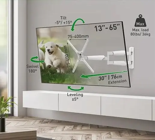 Suport TV Barkan BM343XLW 13-65 inch alb