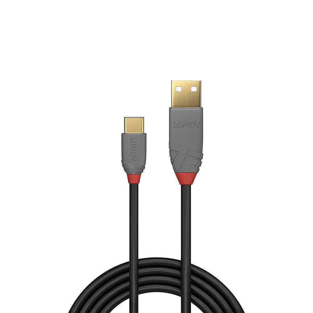 Cablu date Lindy 36886 USB-A USB-C 1m Anthra Line