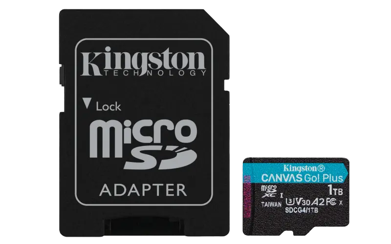 Card memorie Kingston Canvas Go Plus 1TB microSDXC adaptor SD